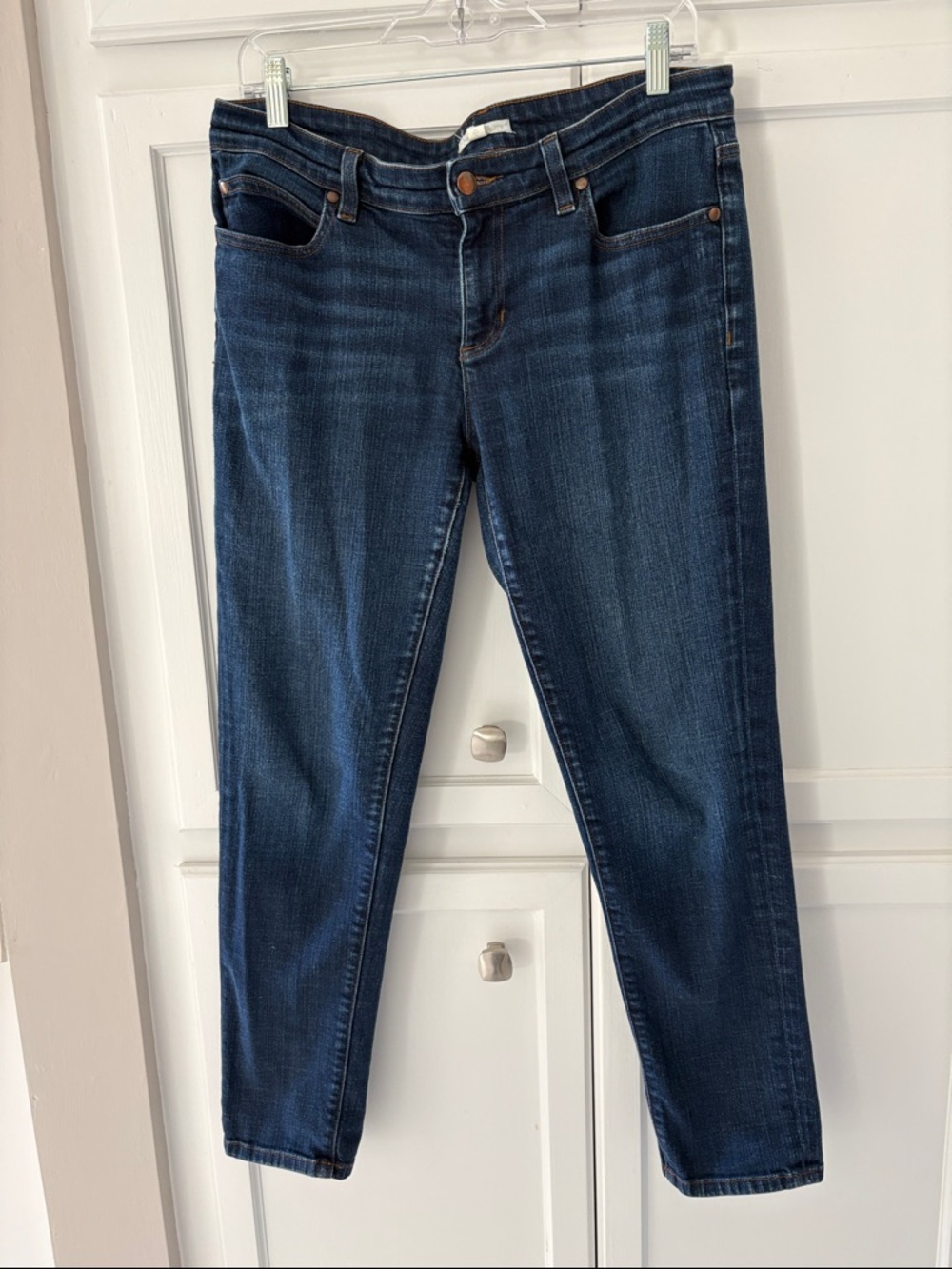Eileen Fisher Blue Jeans with Whiskering size 6